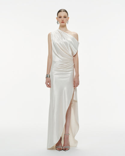 Astraea Maxi Elbise -Beyaz