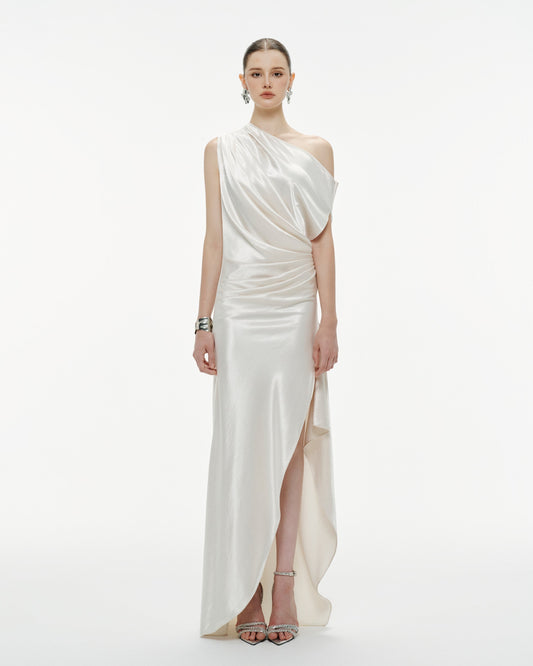 Astraea Maxi Elbise -Beyaz