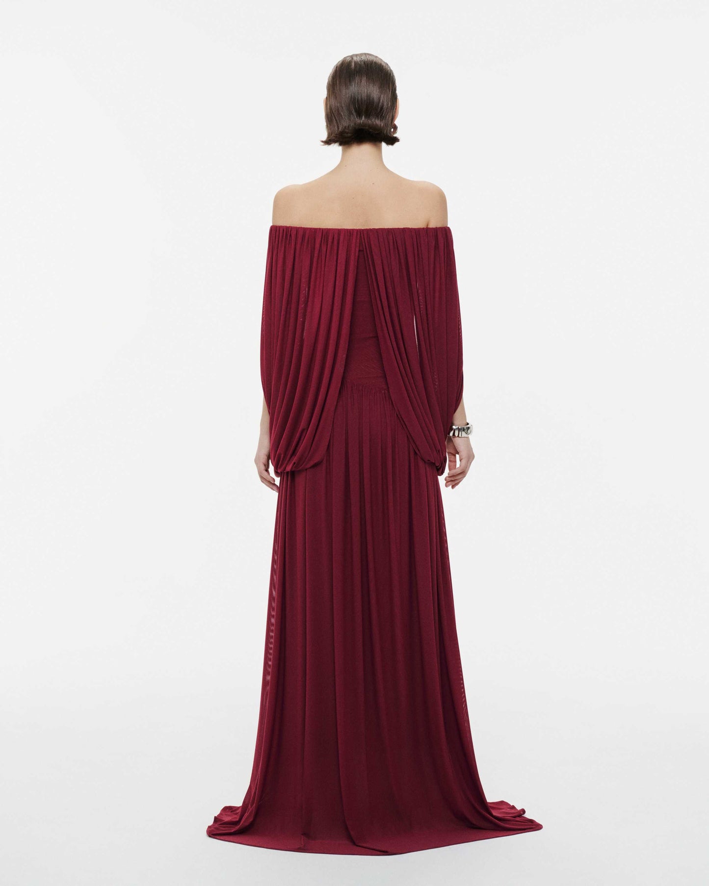 Avril Maxi Elbise-Bordo