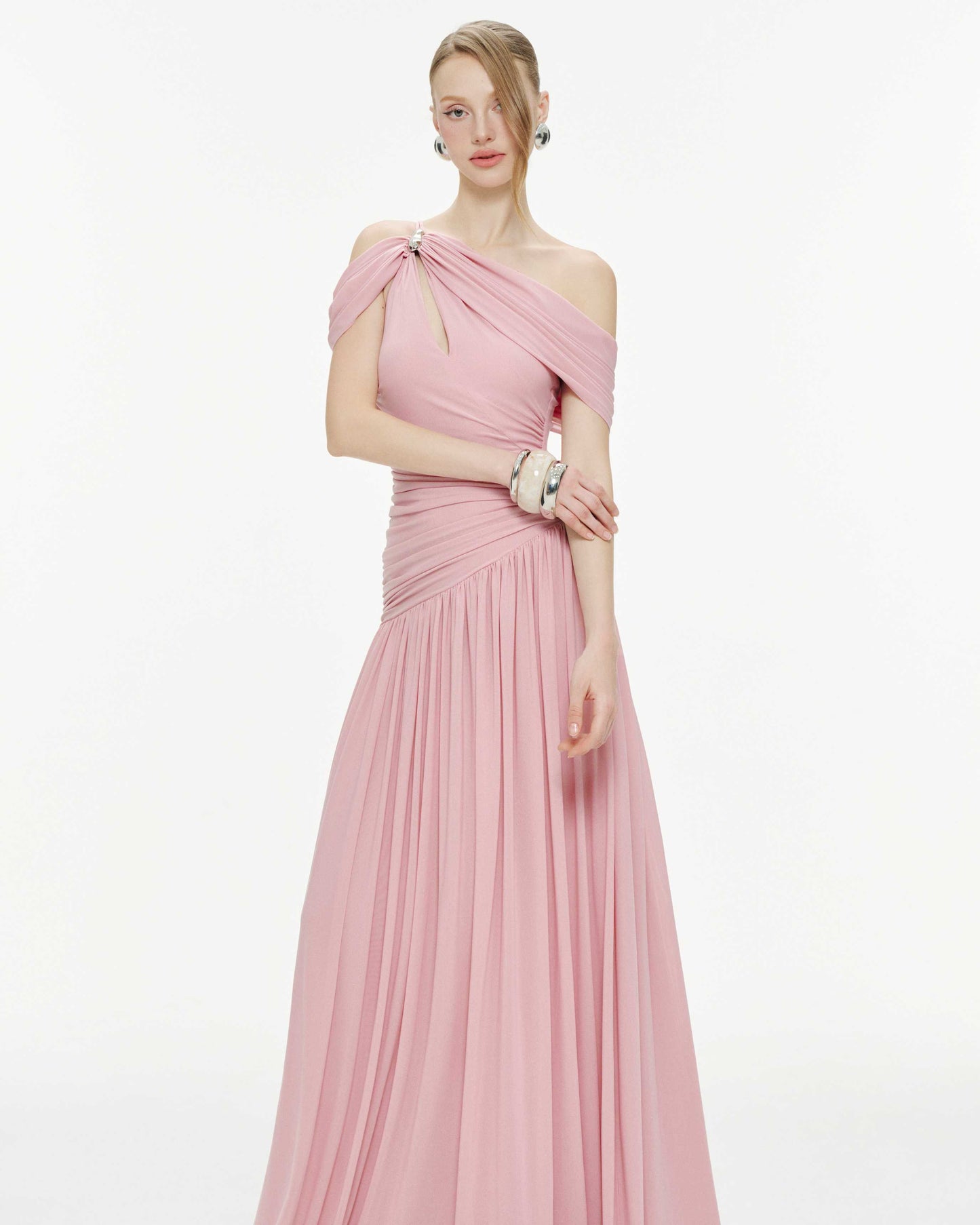 Ariadne Maxi Elbise-Pembe