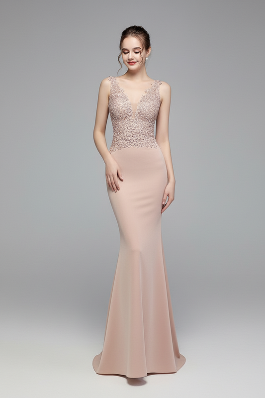 Dagny V Yaka Kolsuz Maxi Elbise