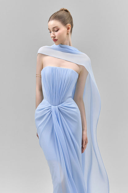 Marivelle Maxi Elbise-Mavi
