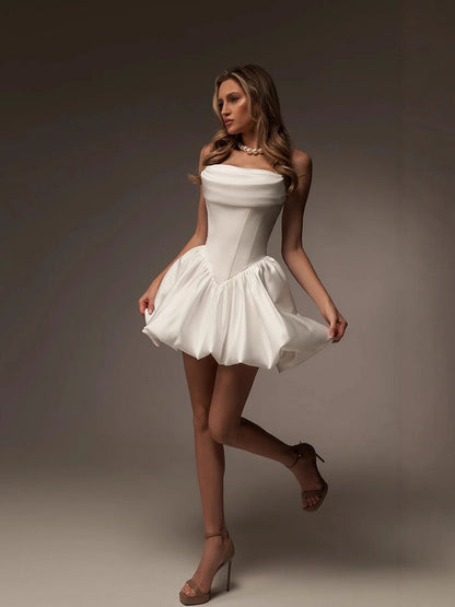 Jovienne Saten Mini Elbise