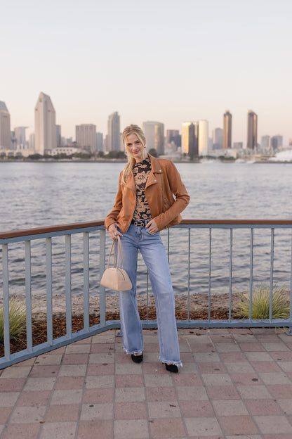 Vegan Süet Moto Ceket