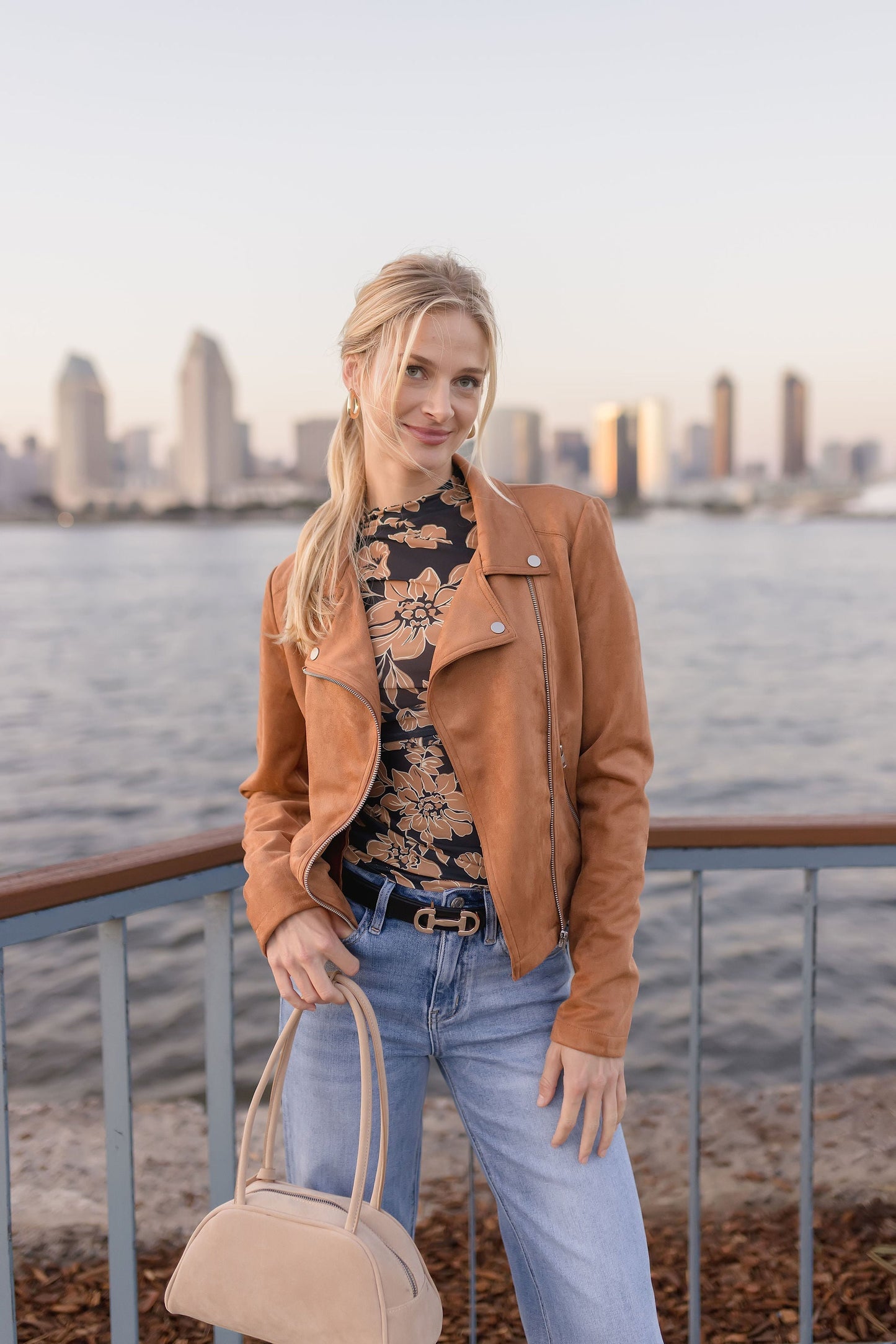 Vegan Süet Moto Ceket