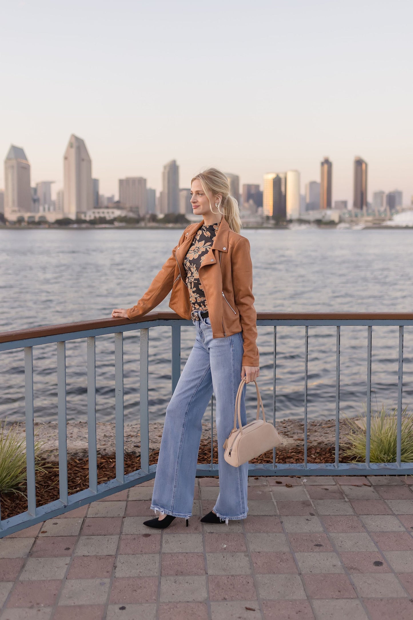 Vegan Süet Moto Ceket