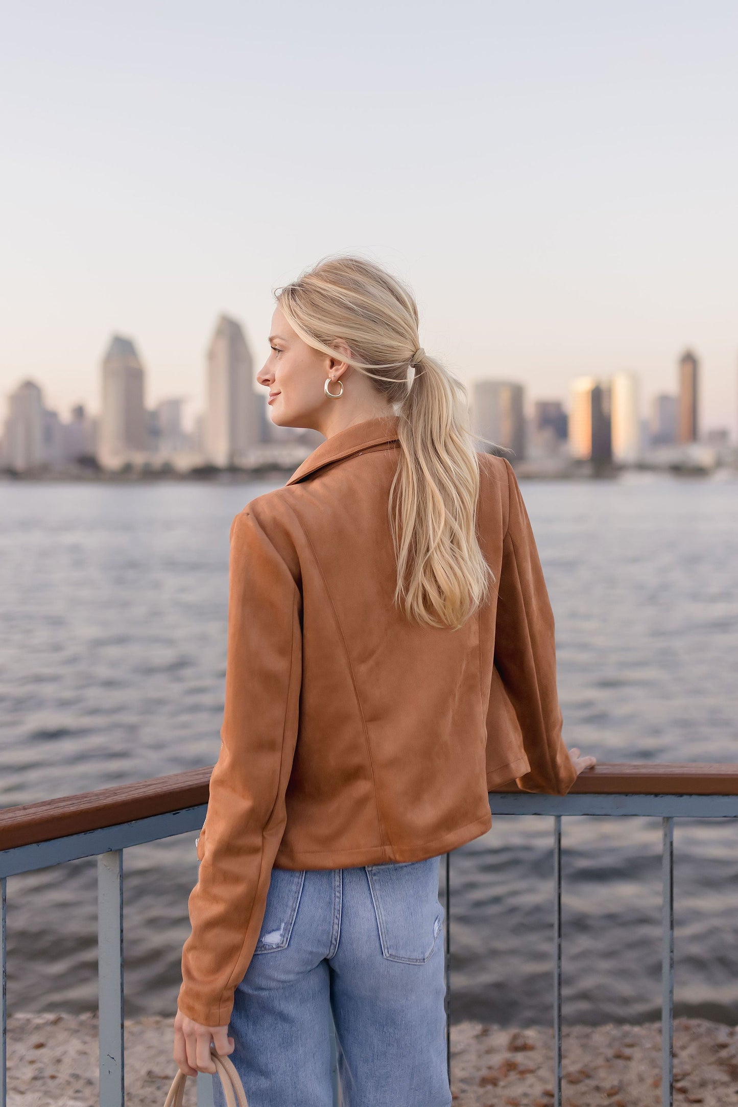 Vegan Süet Moto Ceket