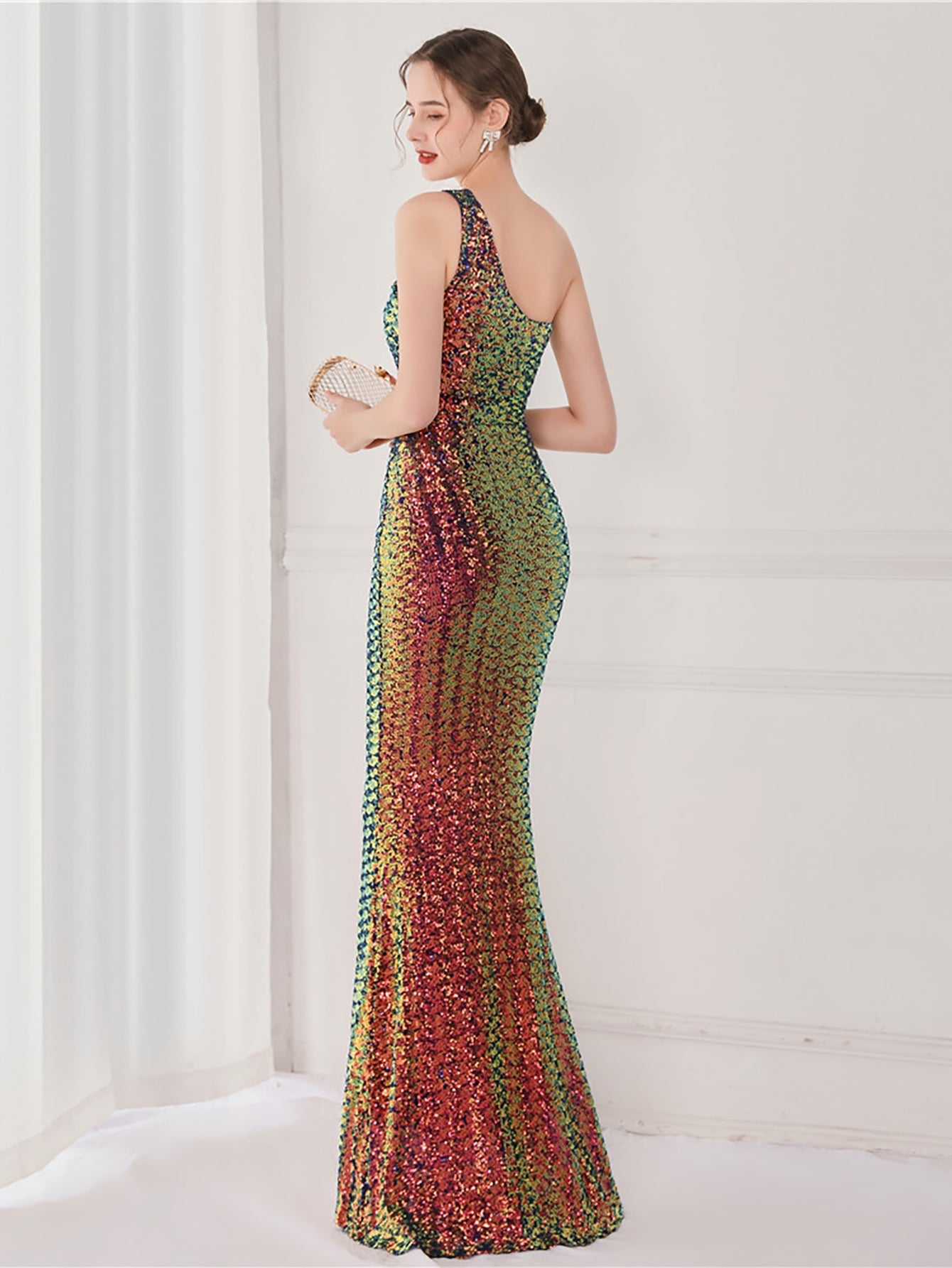 Tiffany Tek Omuzlu Maxi Elbisesi