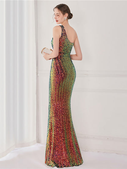 Tiffany Tek Omuzlu Maxi Elbisesi