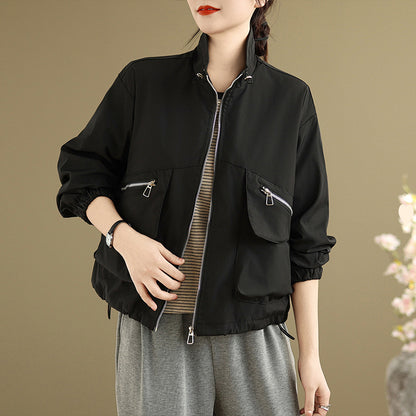 Kullanışlı Cepli Bomber Ceket