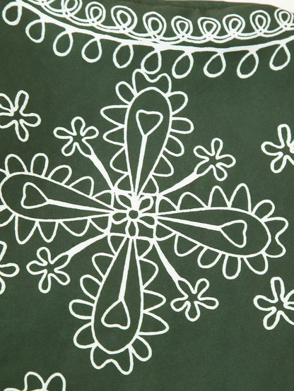 Soyut Baskılı Ceket Mini Etek Takım