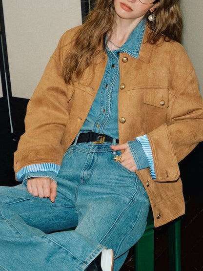 Urban Chic Oversize Süet Mevsimlik Kaban