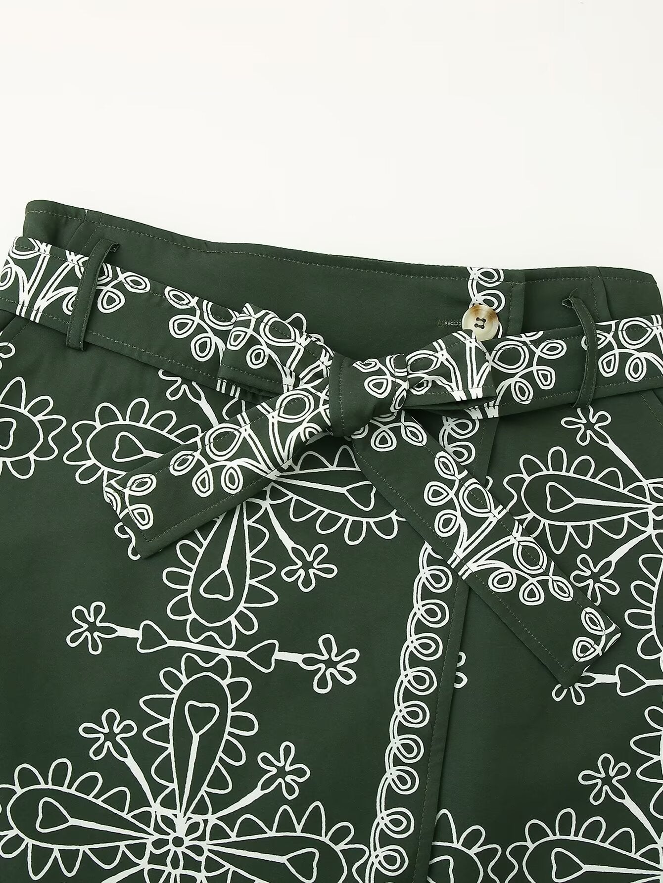 Soyut Baskılı Ceket Mini Etek Takım