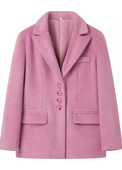 Bella Oversize Yün Dokulu Blazer Kaban