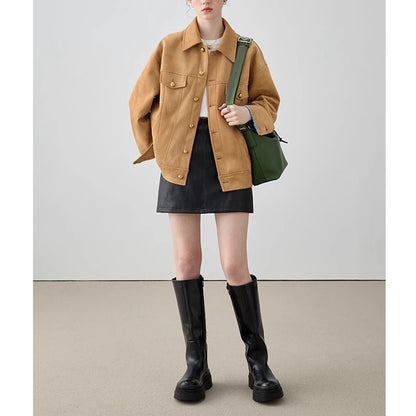 Urban Chic Oversize Süet Mevsimlik Kaban