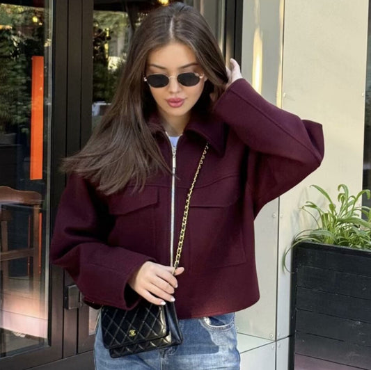 Lana Kargo Tweed Polo Ceket