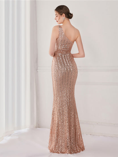 Tiffany Tek Omuzlu Maxi Elbisesi