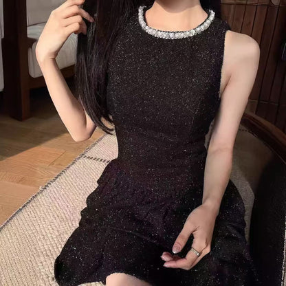 Ketrin Mini Elbise - Siyah