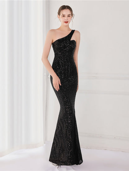 Tiffany Tek Omuzlu Maxi Elbisesi