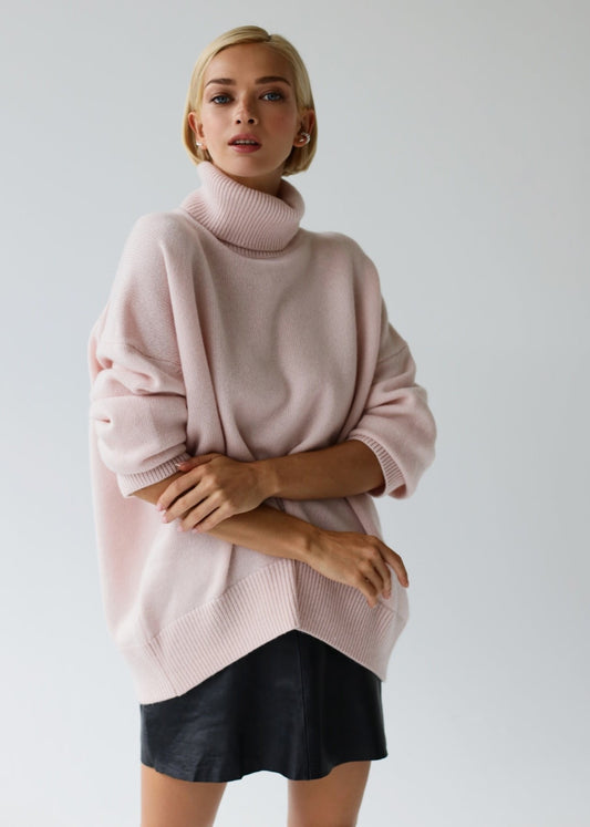 Luxe Oversize Balıkçı Yaka Kazak