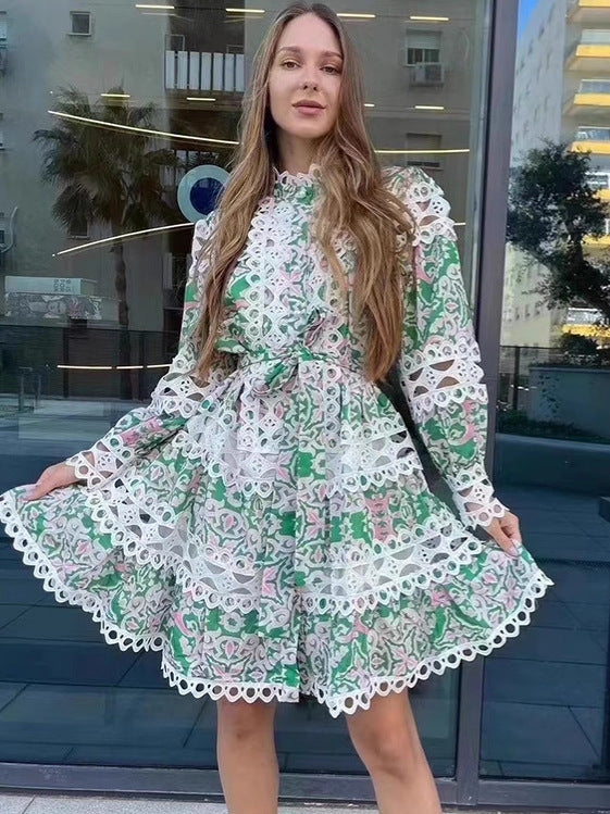 Sabine Suni İnci Kesim Mini Elbise