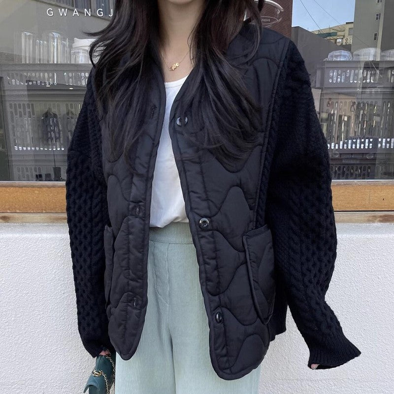 Quilted Harmony Knit Mont Ceket