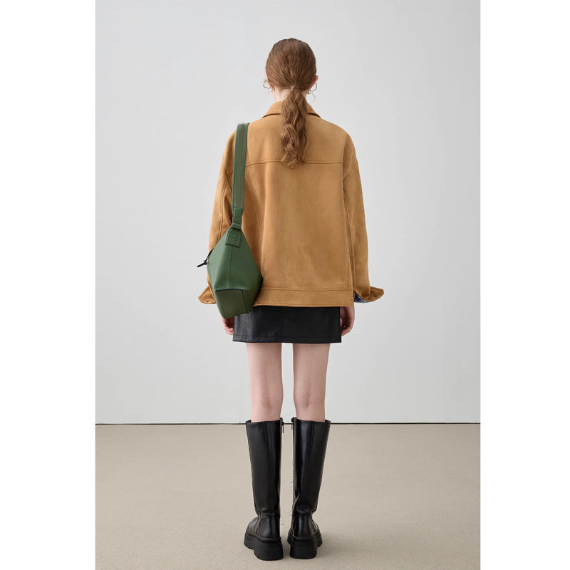 Urban Chic Oversize Süet Mevsimlik Kaban