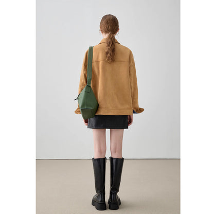 Urban Chic Oversize Süet Mevsimlik Kaban