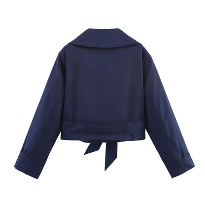 Ameline Kuşaklı Kısa Trençkot