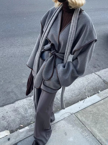 Zosia Modern Wrap Belted Kaban