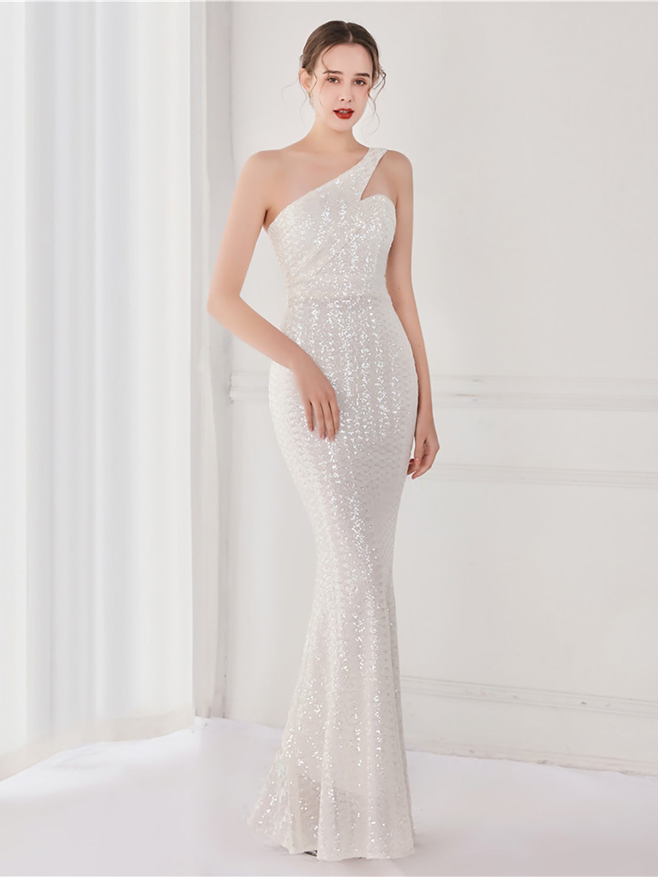 Tiffany Tek Omuzlu Maxi Elbisesi