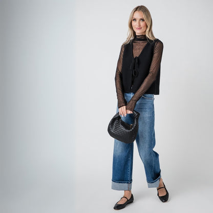 Kamizelka dzianinowa z sznurowaniem