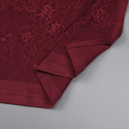 Melisande Tek Omuz Maxi Elbise-Bordo