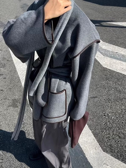 Zosia Modern Wrap Belted Kaban