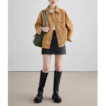 Urban Chic Oversize Süet Mevsimlik Kaban