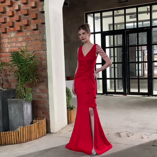 the Alexis ruffle gown