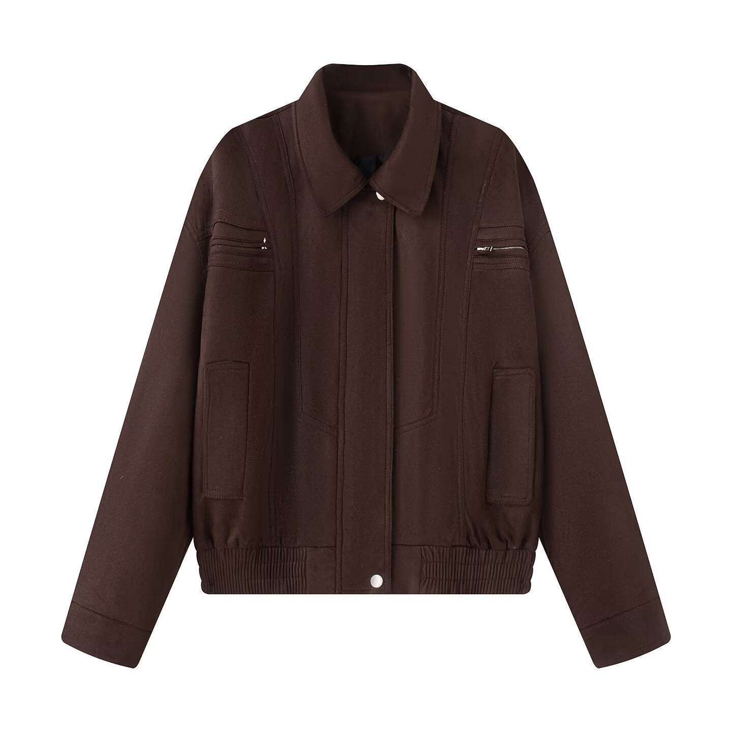 Cropped Süet Görünümlü Mont