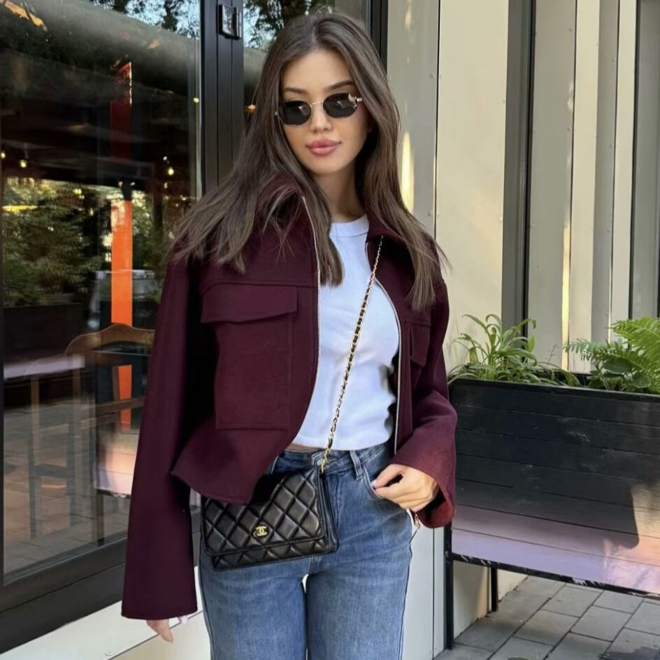 Lana Kargo Tweed Polo Ceket