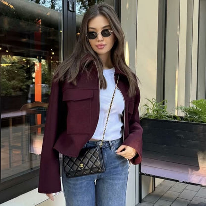 Lana Kargo Tweed Polo Ceket