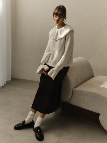 Sweter z moheru Sally z niskim dekoltem