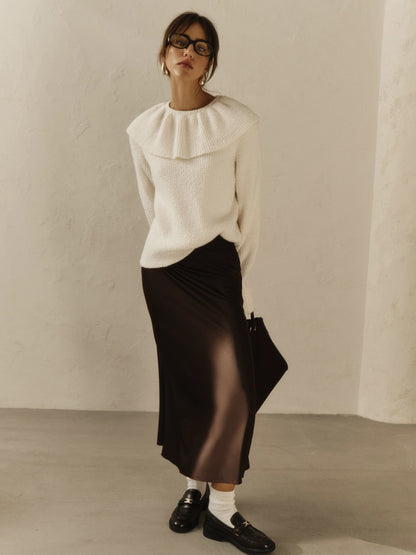 Sweter z moheru Sally z niskim dekoltem