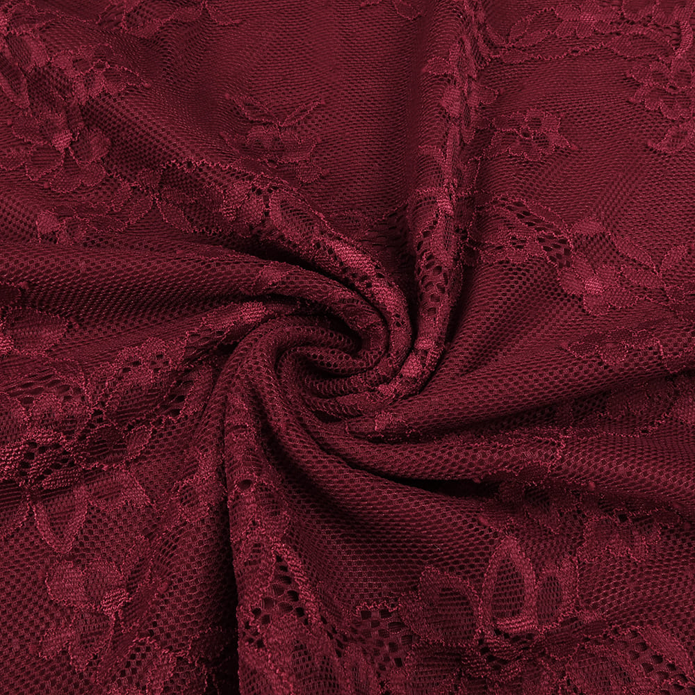 Melisande Tek Omuz Maxi Elbise-Bordo