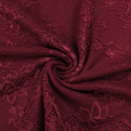 Melisande Tek Omuz Maxi Elbise-Bordo
