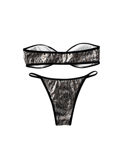 Oscar Yılan Baskılı Bikini İki Parçalı Takım