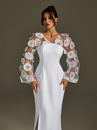 Rosaire Çiçek Payetli Maxi Elbise