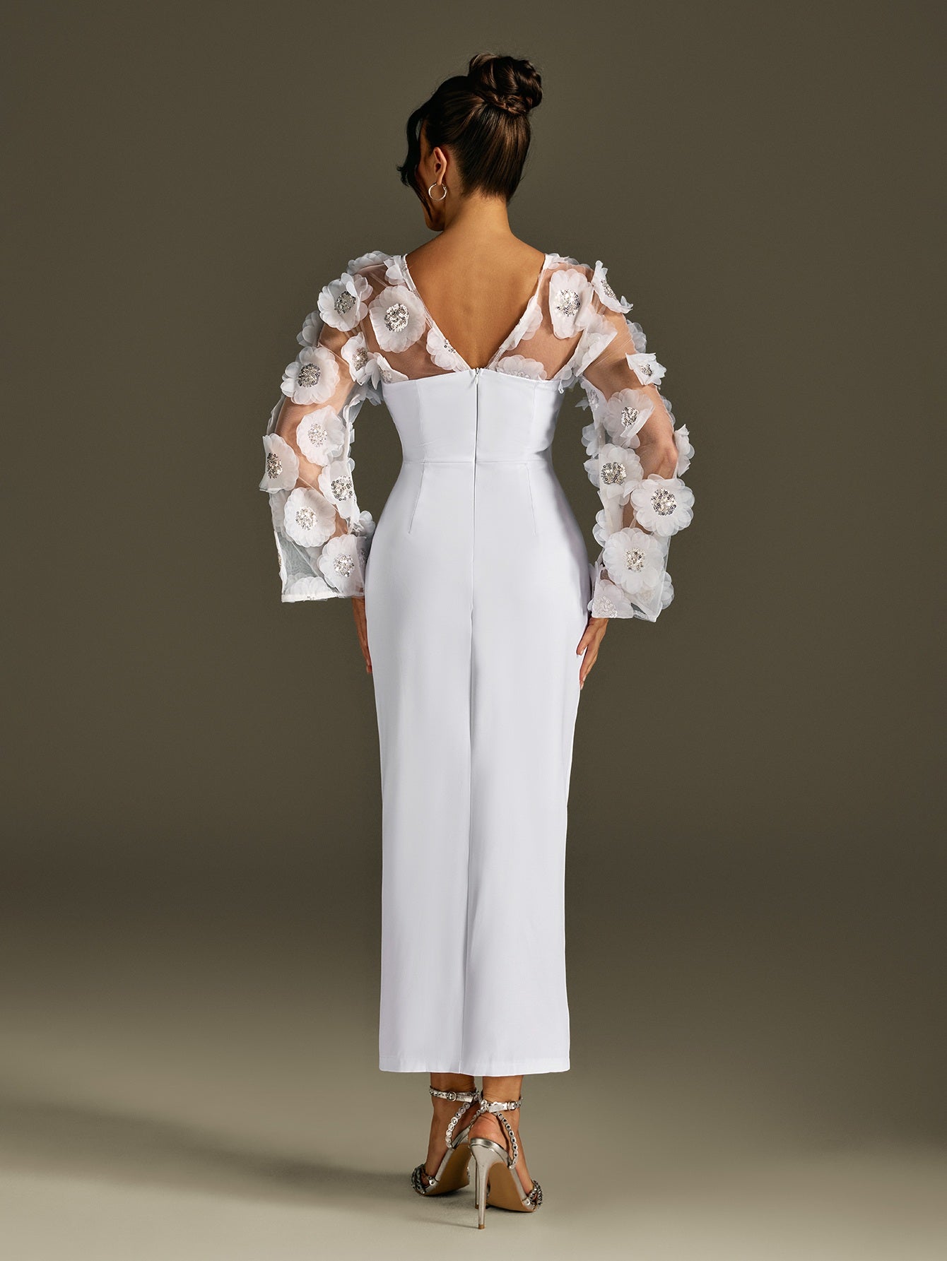 Rosaire Çiçek Payetli Maxi Elbise