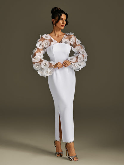 Rosaire Çiçek Payetli Maxi Elbise