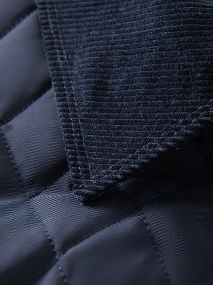 Ekose Panelli Kısa Mont