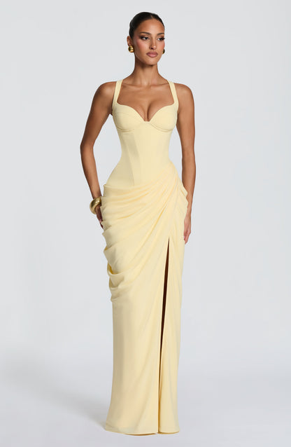 Elara Maxi Elbise - Limon