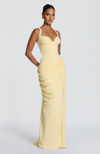 Elara Maxi Elbise - Limon